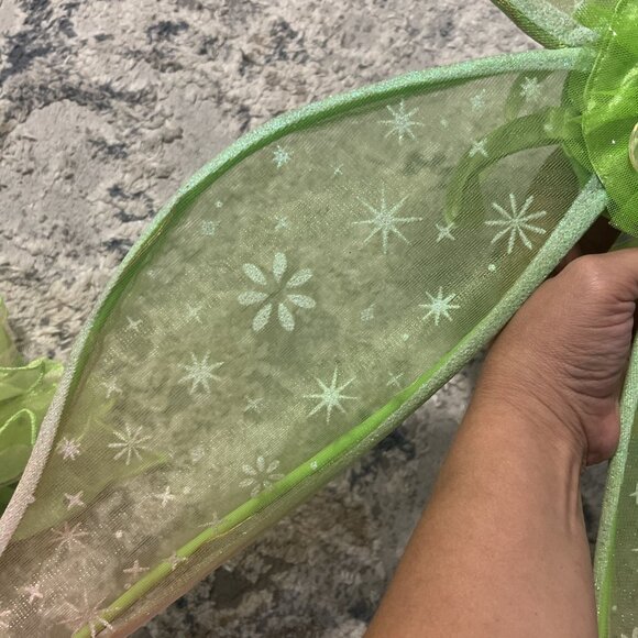 Disney Store Tinkerbell Green Feather Costume Dress Girl's 9/10 - Picture 13 of 15